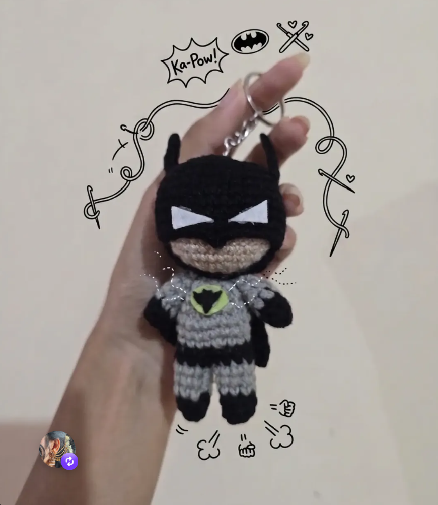 Batman Crochet Keychain