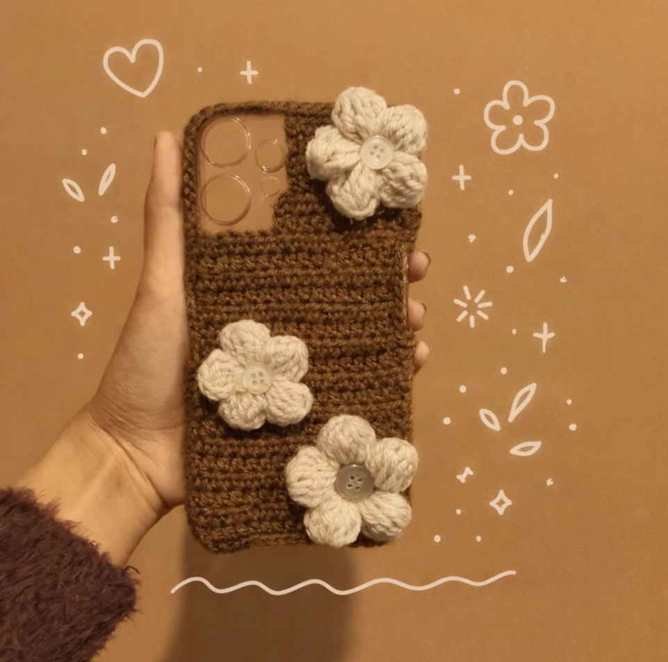 Daisy Crochet Phone Case