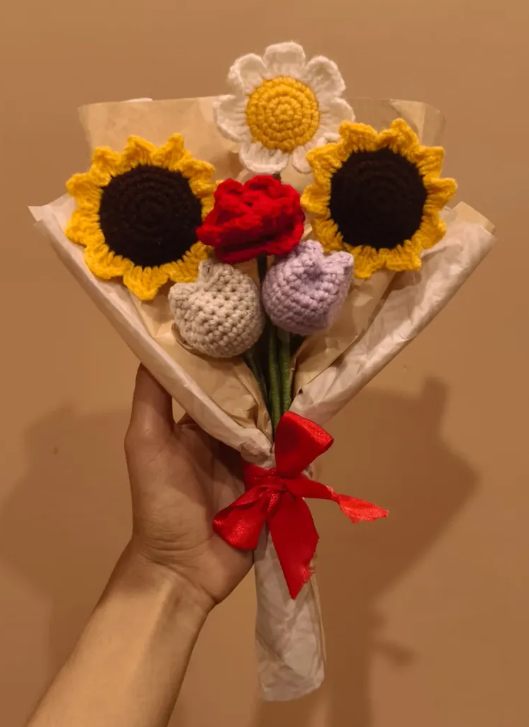 Handmade Crochet Flower Bouquet