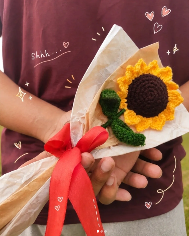 Crochet Sunflower Stem